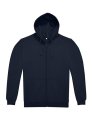 Heren Hoodie met Rits B&C WG009 Navy